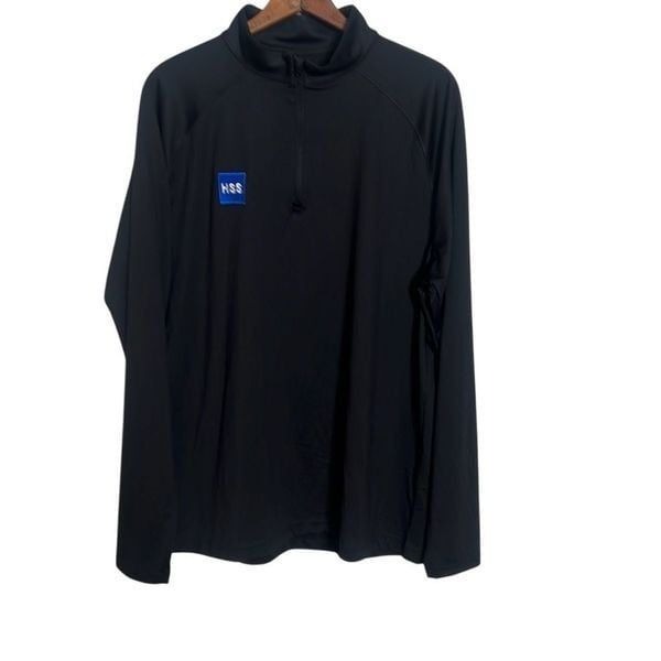 NWT Under Armour Loose UPF 50+ Quarter Zip Pullover Activewear Top Black XL