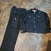 VINTAGE PHAT FARM 2 PIECE DENIM SET LOOSE BAGGY FIT JACKET &PANTS