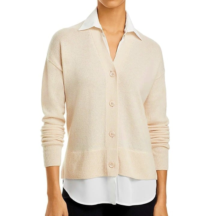 C by Bloomingdale's Cashmere Women's Split Hem Cardigan Sweater Size S MSRP 198