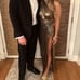 Ieena Mac Duggal Metallic Halter Mini Dress