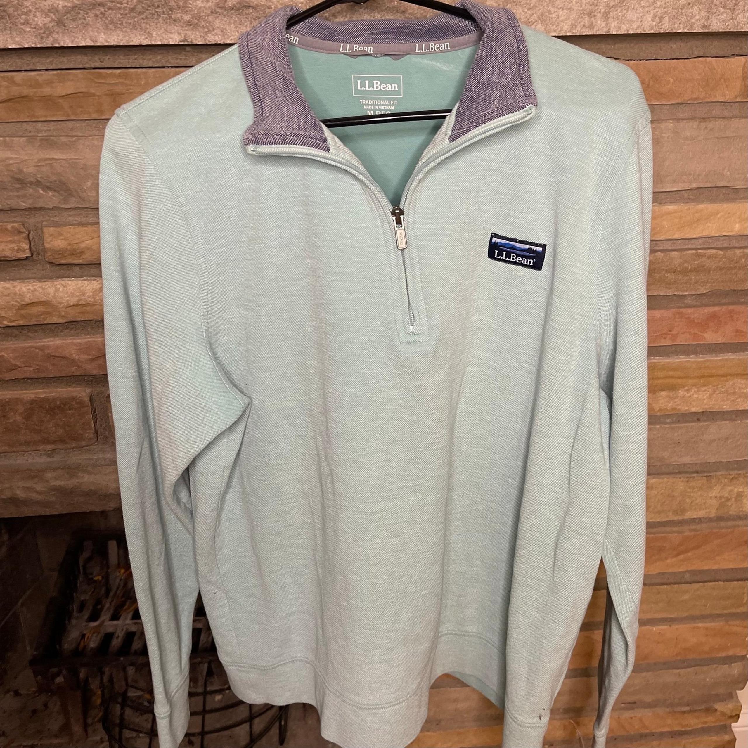 L.L. Bean Men's Comfort Stretch Quarter Zip Pullover, Long-Sleeve