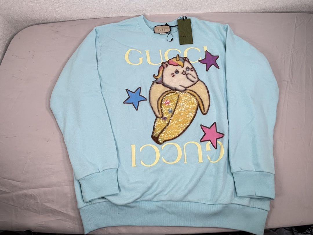 GUCCI Gucci Sweatshirt Banana Cat Sequins Size L