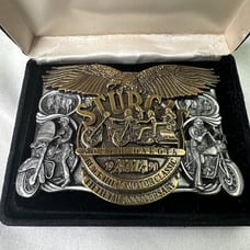 AMA STURGIS Bergamot Belt Buckle 1990 Motorcycle #559 of 2000 Buckle w/ Box