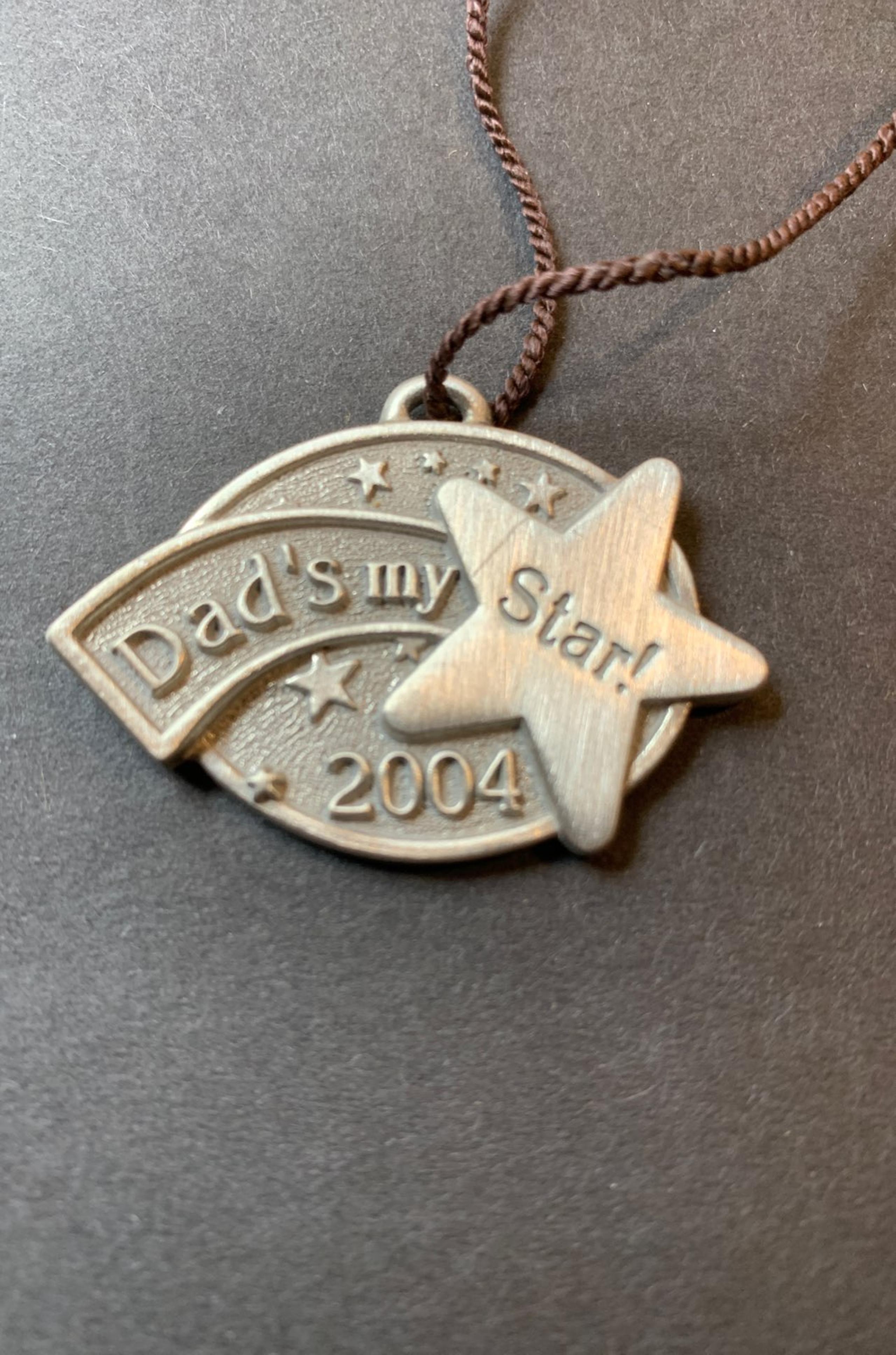 Dad's My Star Longaberger tie ornament