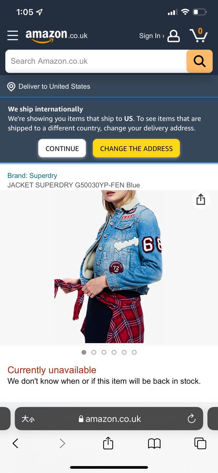 Superdry jean sherpa jacket sz small