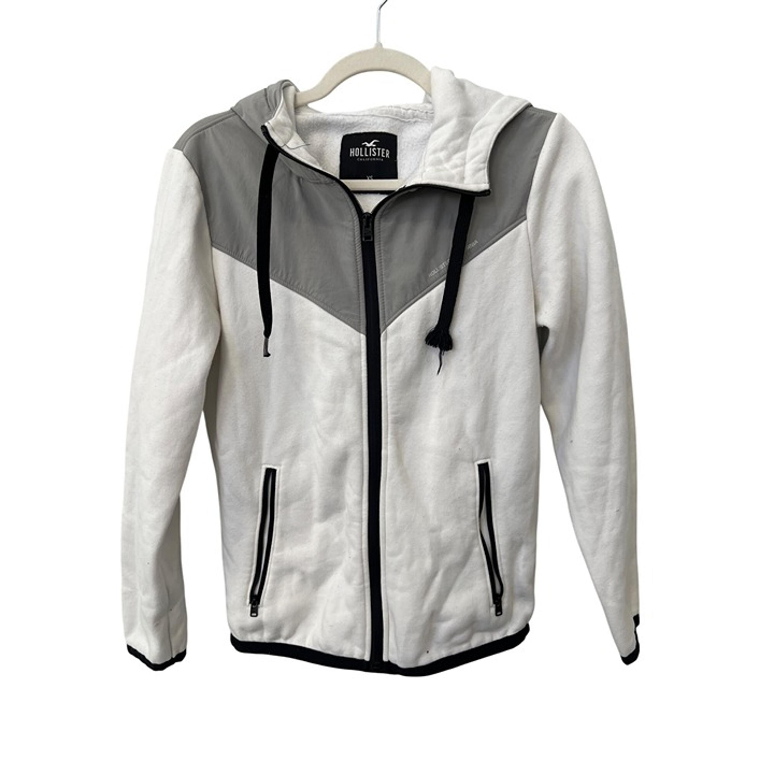 Hollister California Full Zip Fleece Hoodie Jacket Size XS Colorblock Outerwear