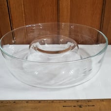 Princess House Heritage Crystal Chip & Dip Serving Bowl shrimp cocktail 11.5