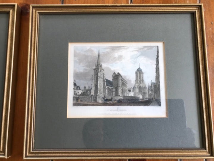 3 Litho Prints of Churches