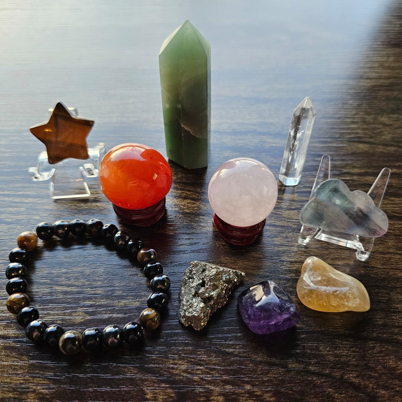 Manifestation Crystals 10 Pc Collection Intention Stones Set Bundle Lot