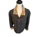 JYG Dark Denim Lined Jean Jacket Mid Length Faux Fur Fully Lined Vintage Size XL