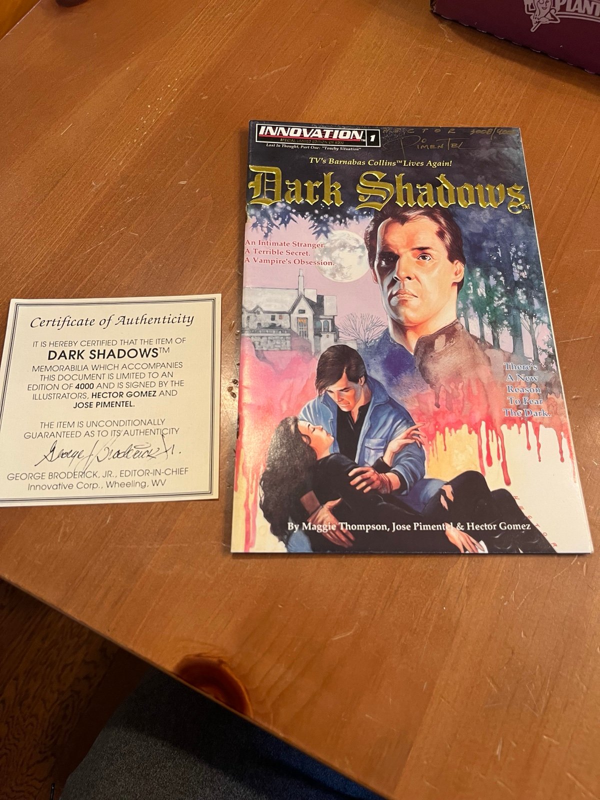 Dark Shadows comic book signed