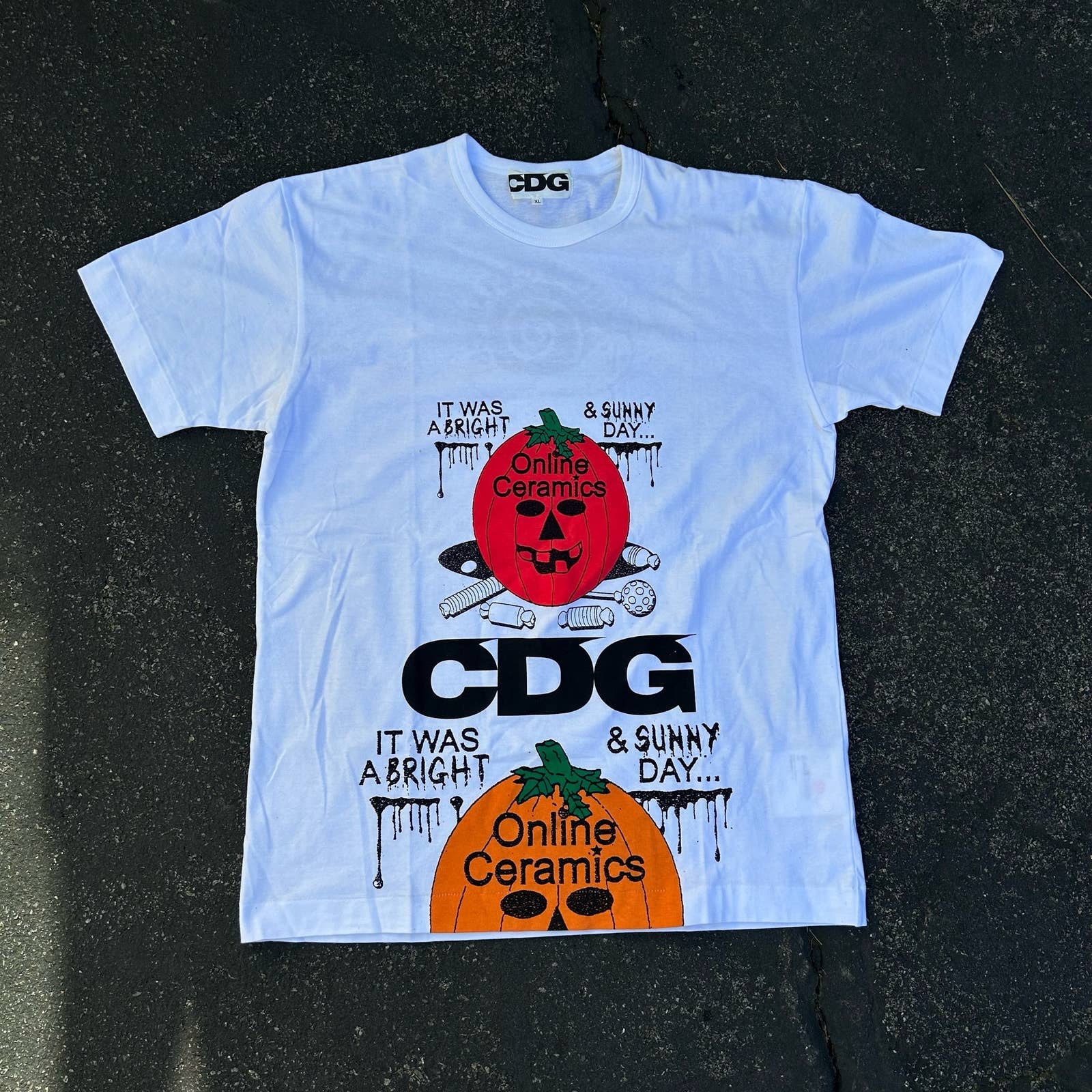 Comme Des Garçons Online Ceramics Fall Autumn Tee - Size XL