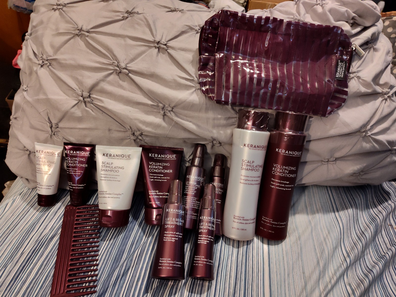 NEW!! HUGE KERANIQUE HAIRCARE BUNDLE (12 ITEMS)