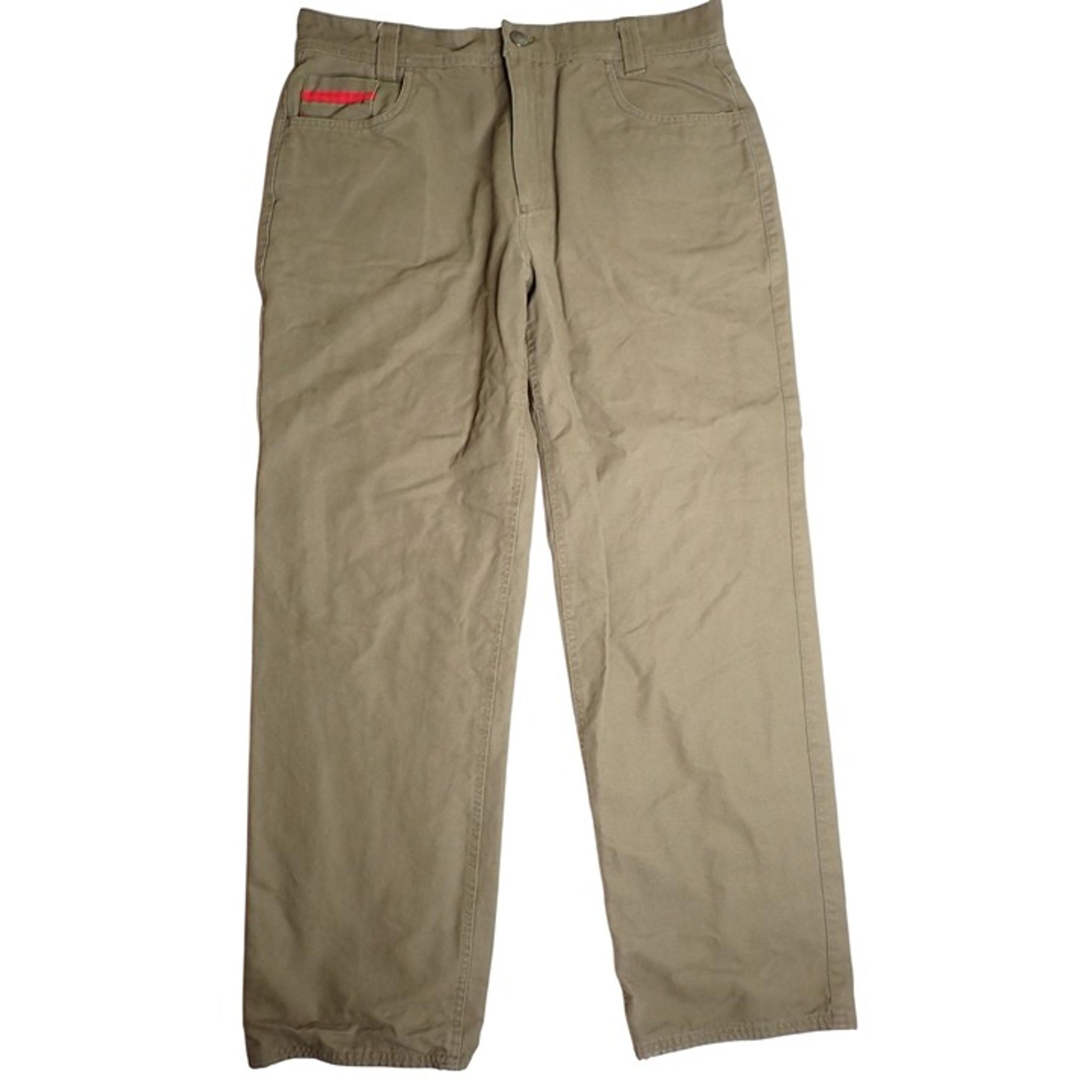 Eastern Mountain Sports Flannel Lined Pants Mens 36 32 Winter Hiking Canvas Work