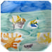 2 Ceramics San Marciano Dinner Plates Fish Theme Made Italy Ceramic Hand Painted