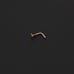 Solid 14kt Gold Nose Piercing with an all gold heart mark 14k New
