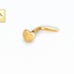 Solid 14kt Gold Nose Piercing with an all gold heart mark 14k New