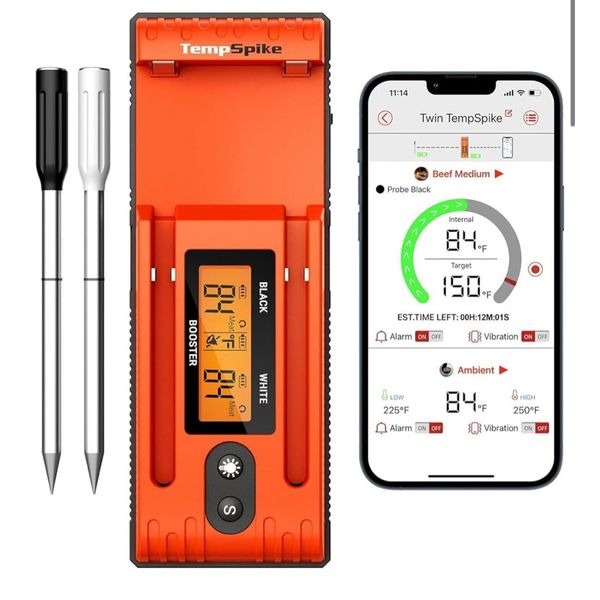 NEW TempSpike Wireless Meat Thermometer 2 Probes Bluetooth BBQ Smoker