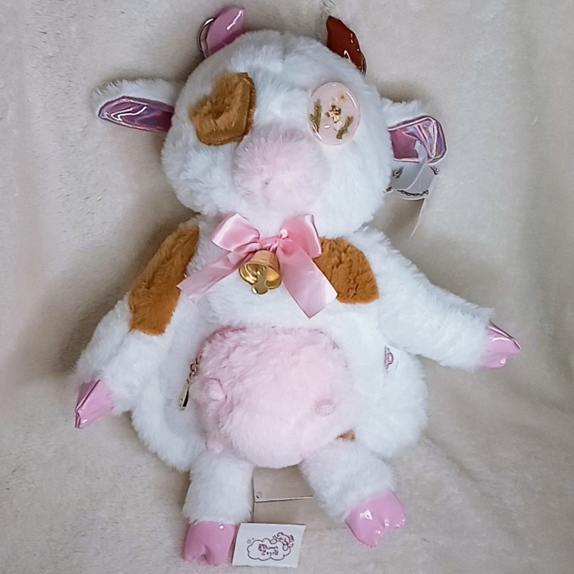 BiscuitsxMonsters Beau Chocolate Cow Cottagecore Kawaii Lolita Plush Backpack