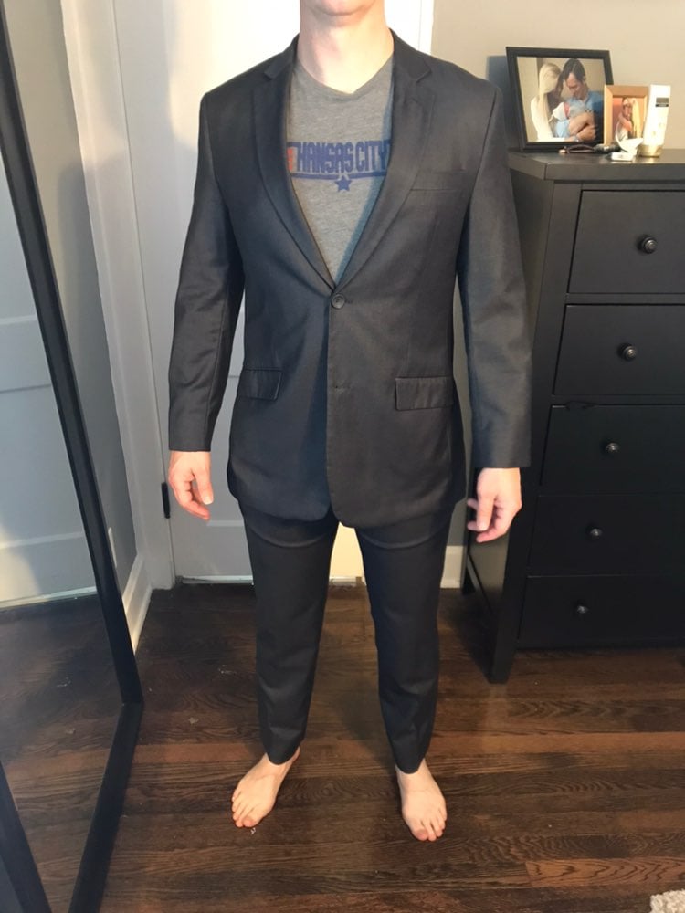Gray shark Skin suit