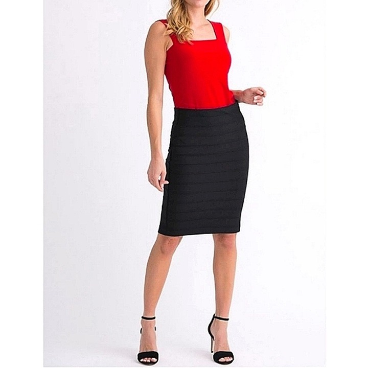 Women's Joseph Ribkoff Black Bodycon Pencil Skirt Sz 6 Bandage Sexy Wedding