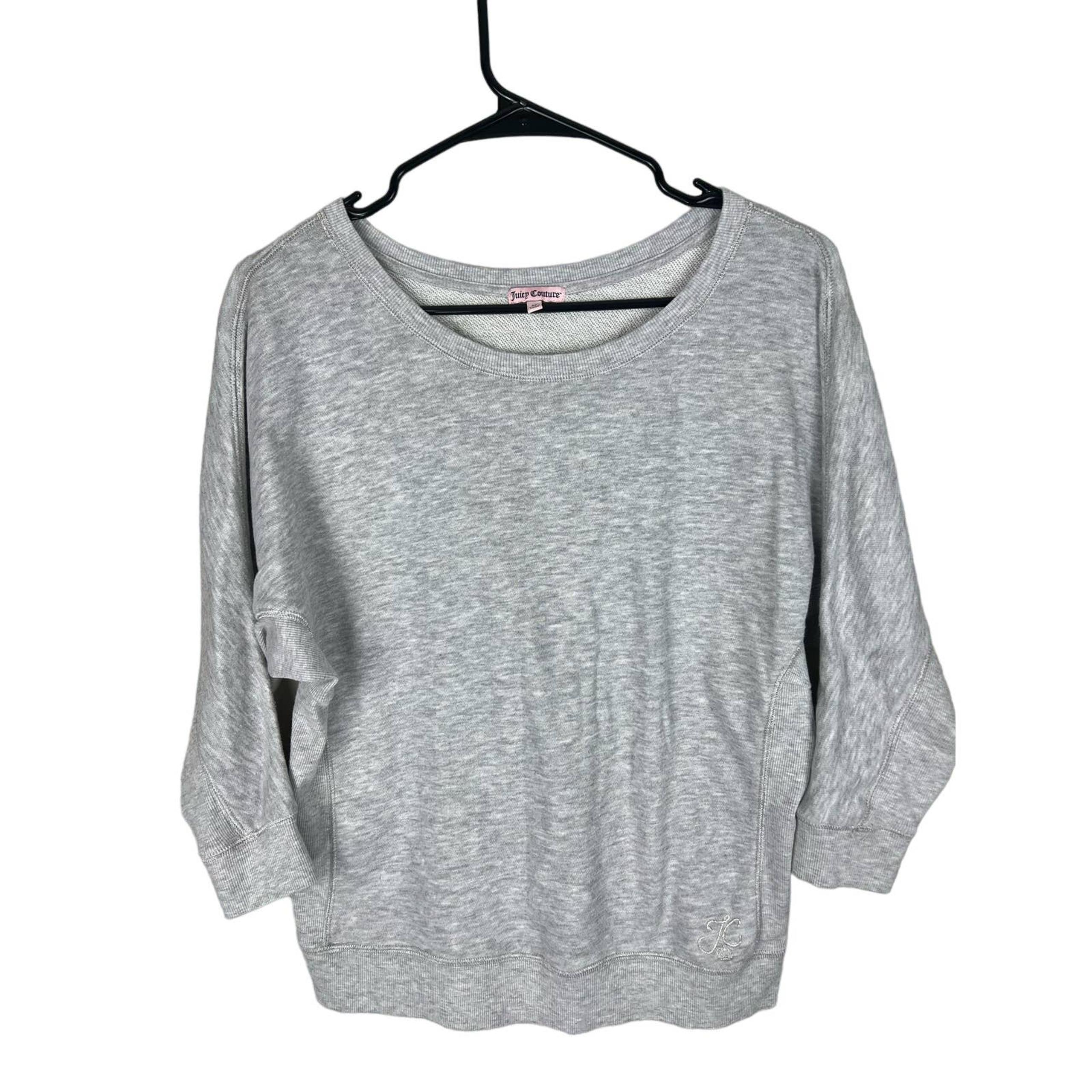 Scoop Neck Gray Sweater Lace Up Back Women’s Medium - Juicy Couture