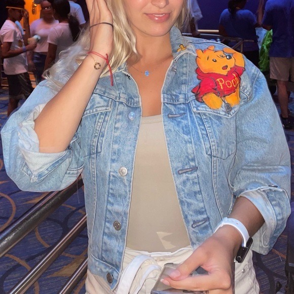 Hand-painted Winnie The Pooh Denim Jacket