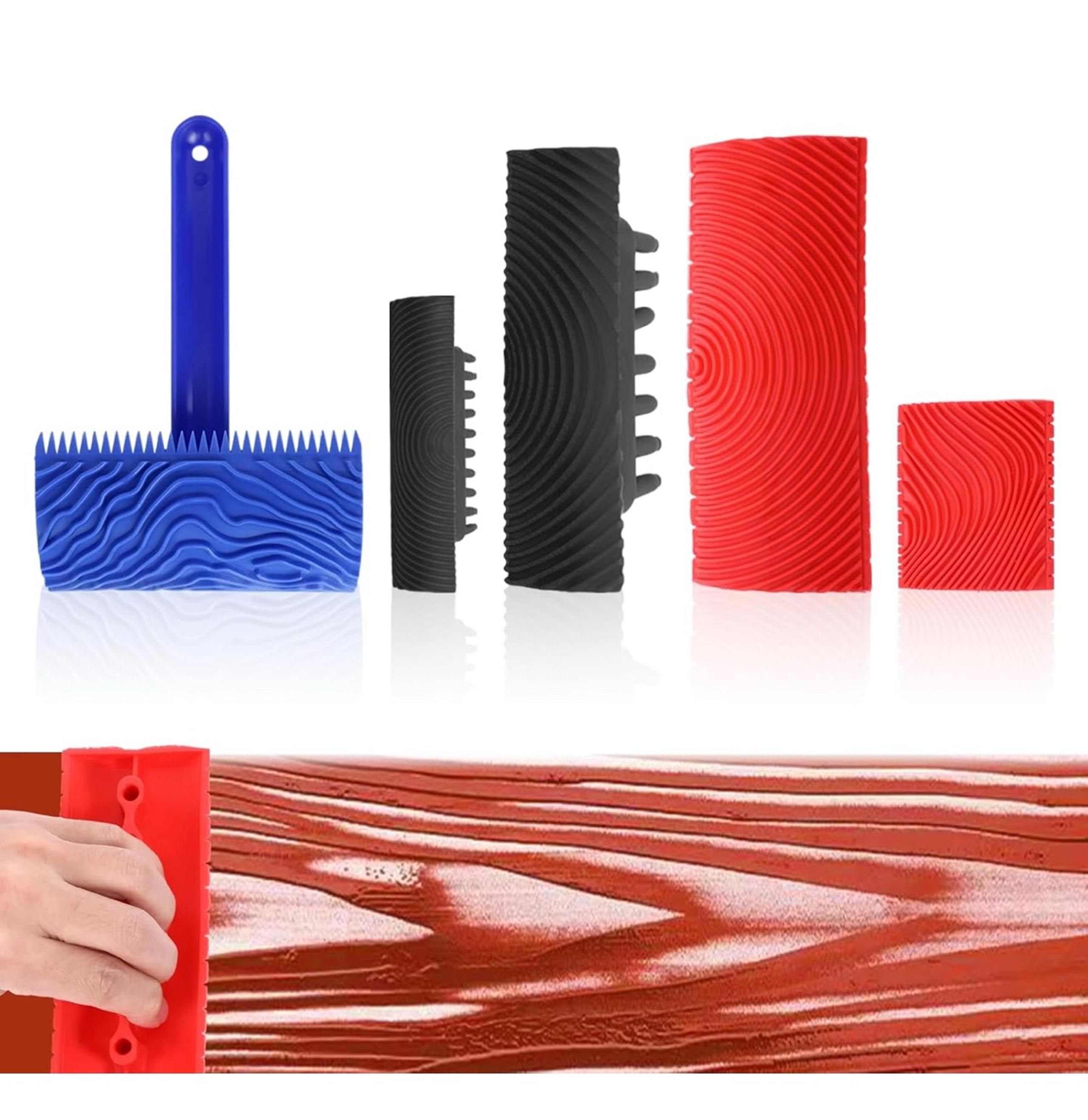 5 Pcs Wood Grain Tool, Natural Wood Grain Maker Wood Graining Tool Set