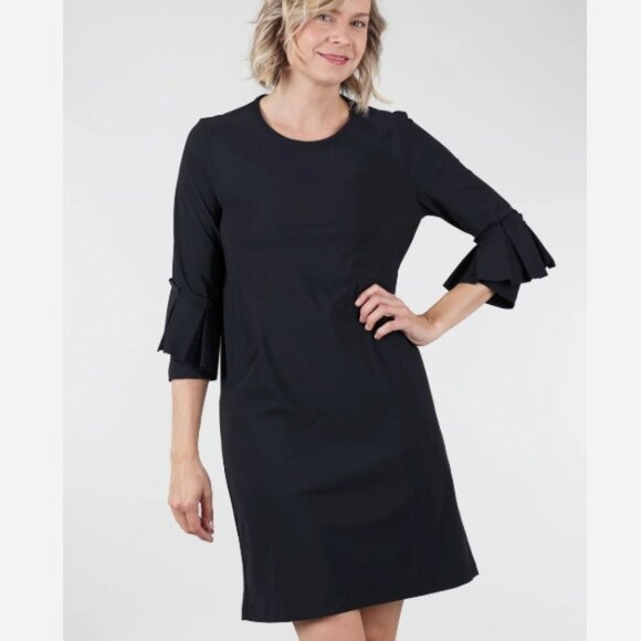 Porto SF Nicola Pleated Sleeve Dress Size 10 EUC