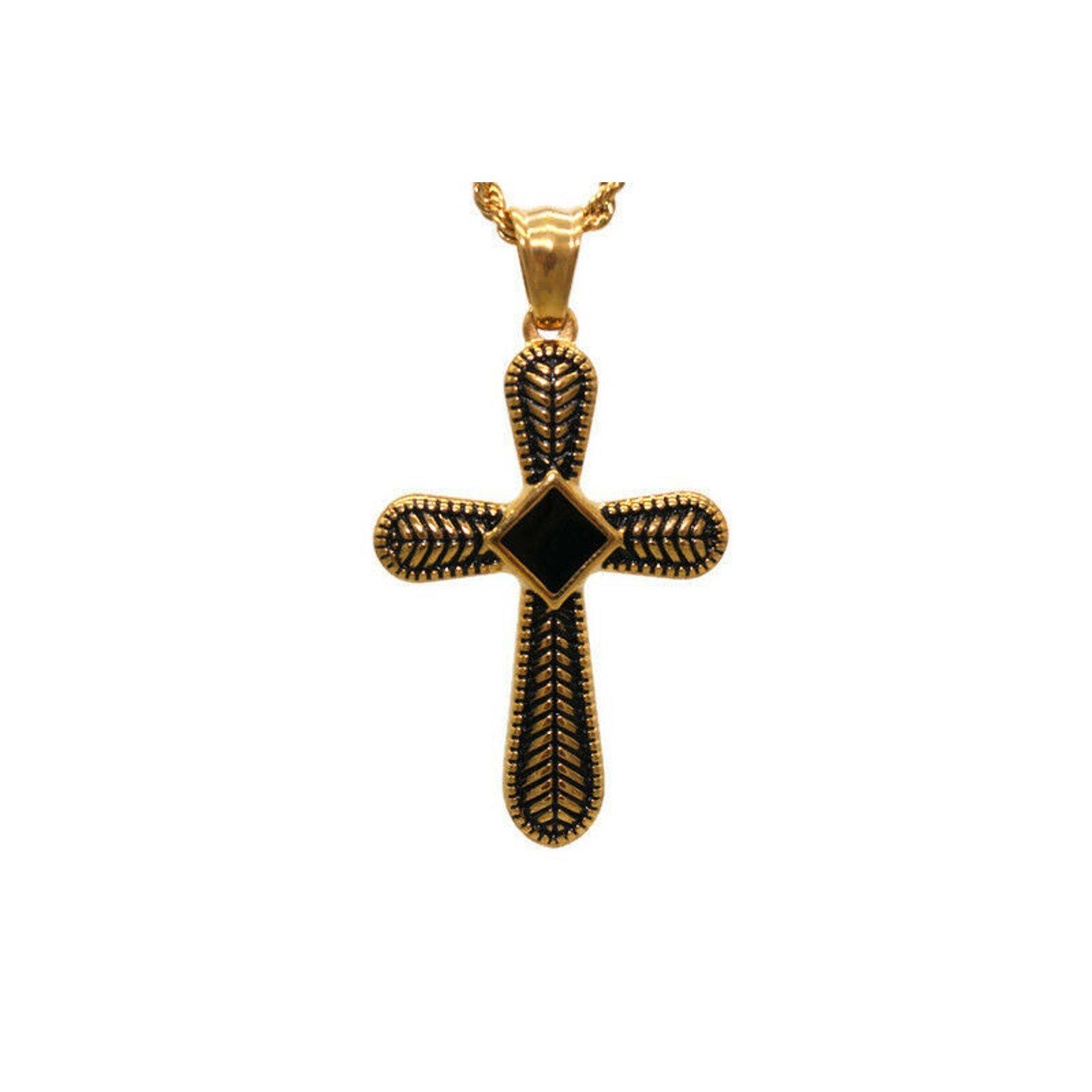 Cross Pendant Necklace 24K Gold Filled