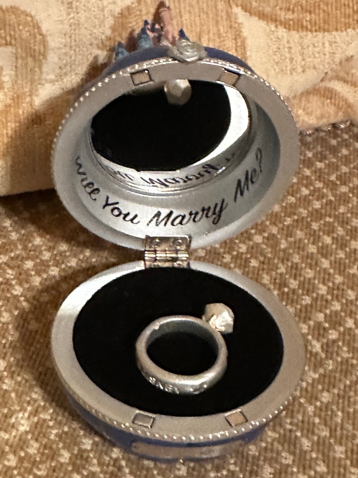 Discontinued Walt Disney World Engagement Ring Holder Ornament