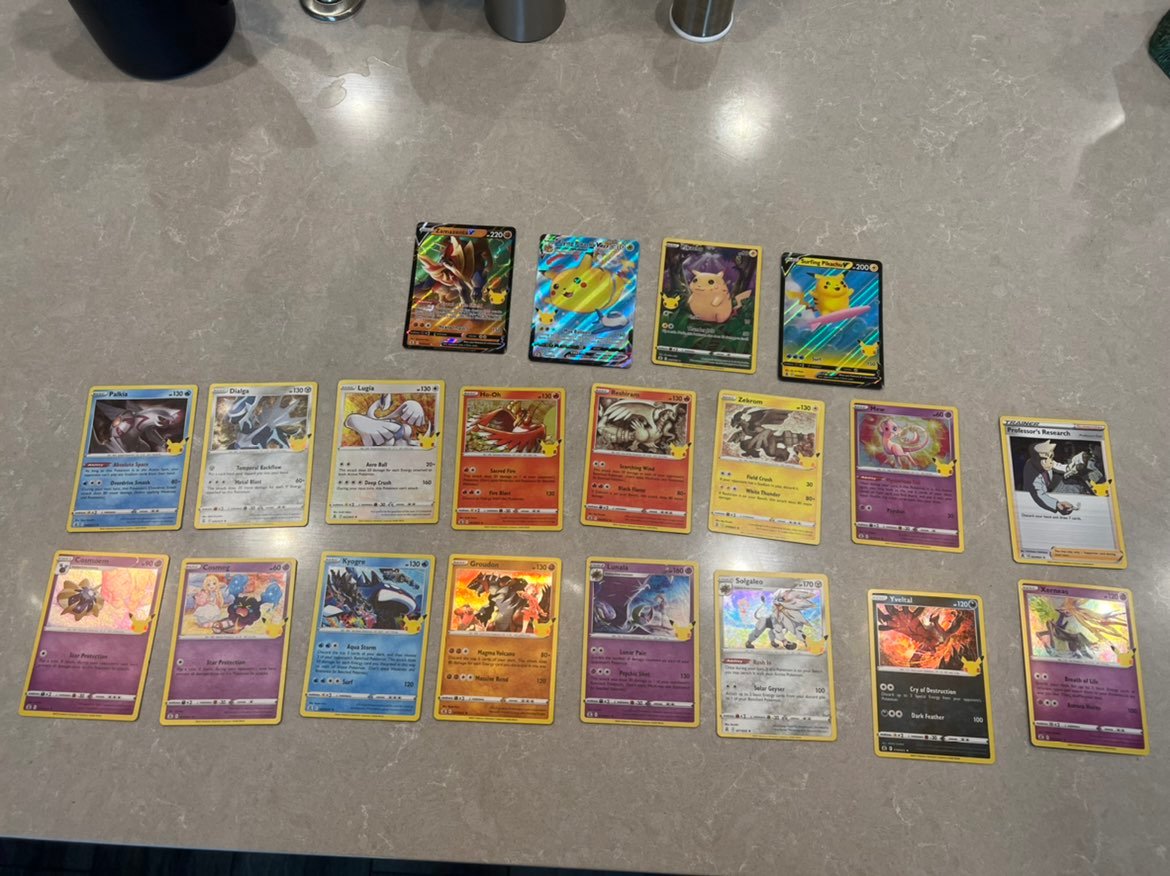 Pokemon celebrations card bundle with flying pikachu ultra rares