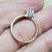 14K Gold Diamond in Platinum Ring