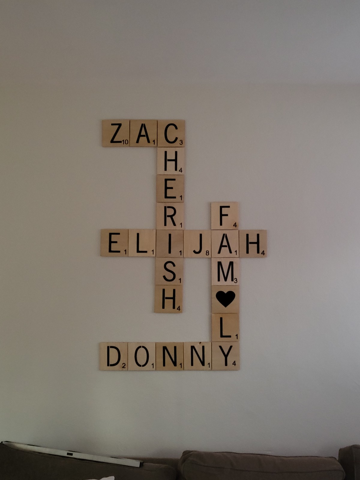 Scrabble wall