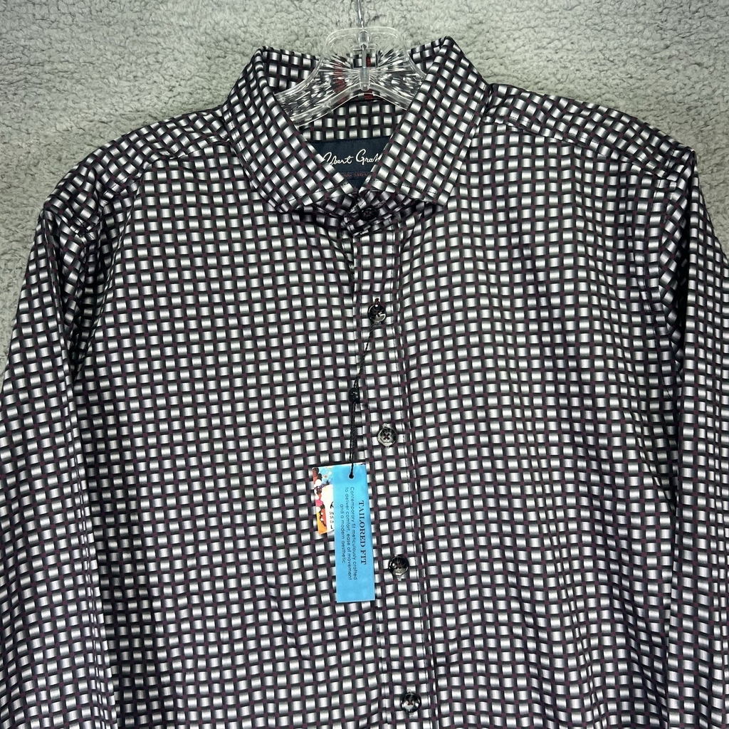 Robert Graham Shirt Mens L Multicolor Check Weylin Long Sleeve Modern Americana