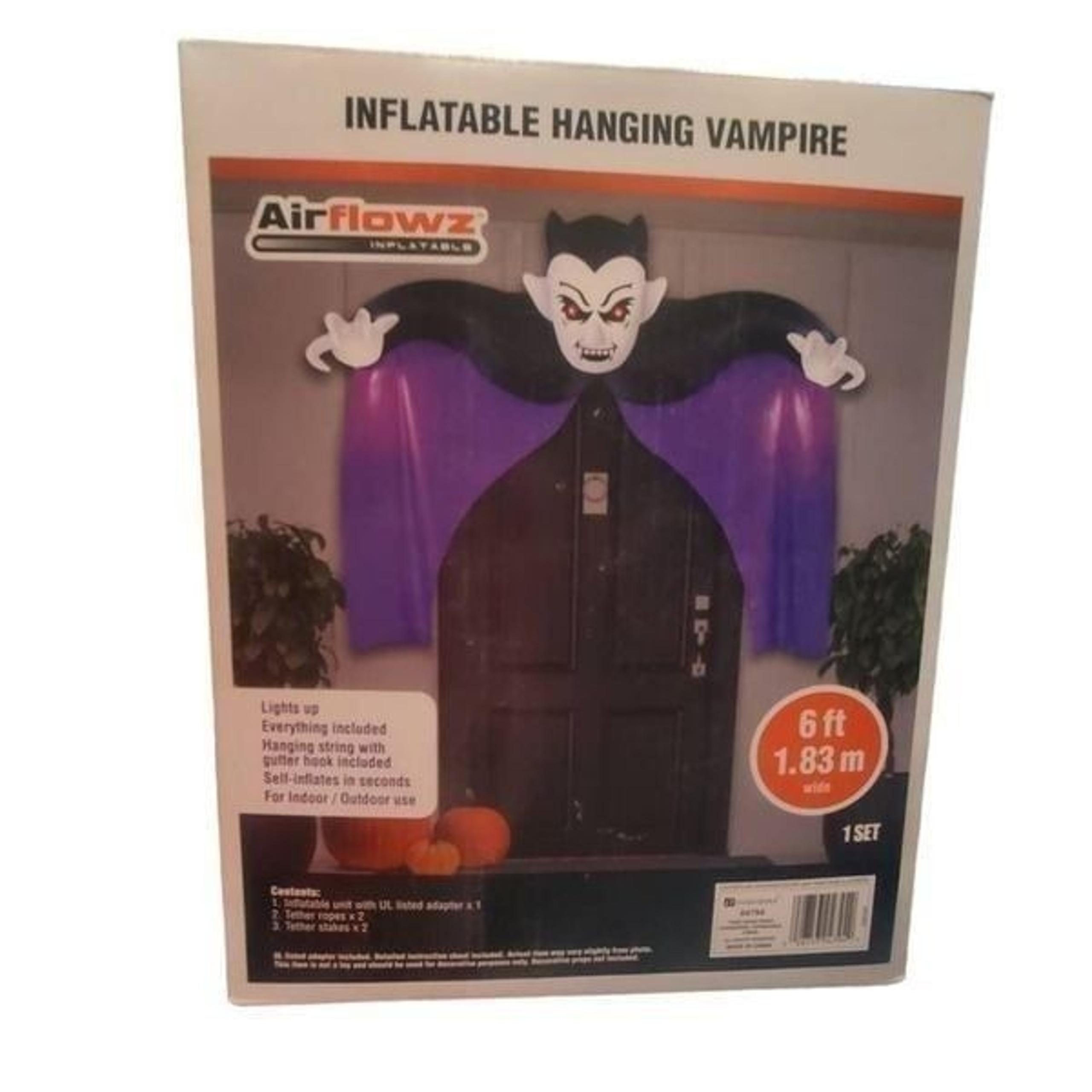 AirFlowz Halloween Entryway Inflatable 6' Hanging Vampire