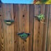 3 Pack Galvanized Metal Umbrella Wall Planter, Hanging Wall Flower Holder