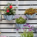 3 Pack Galvanized Metal Umbrella Wall Planter, Hanging Wall Flower Holder
