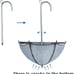 3 Pack Galvanized Metal Umbrella Wall Planter, Hanging Wall Flower Holder