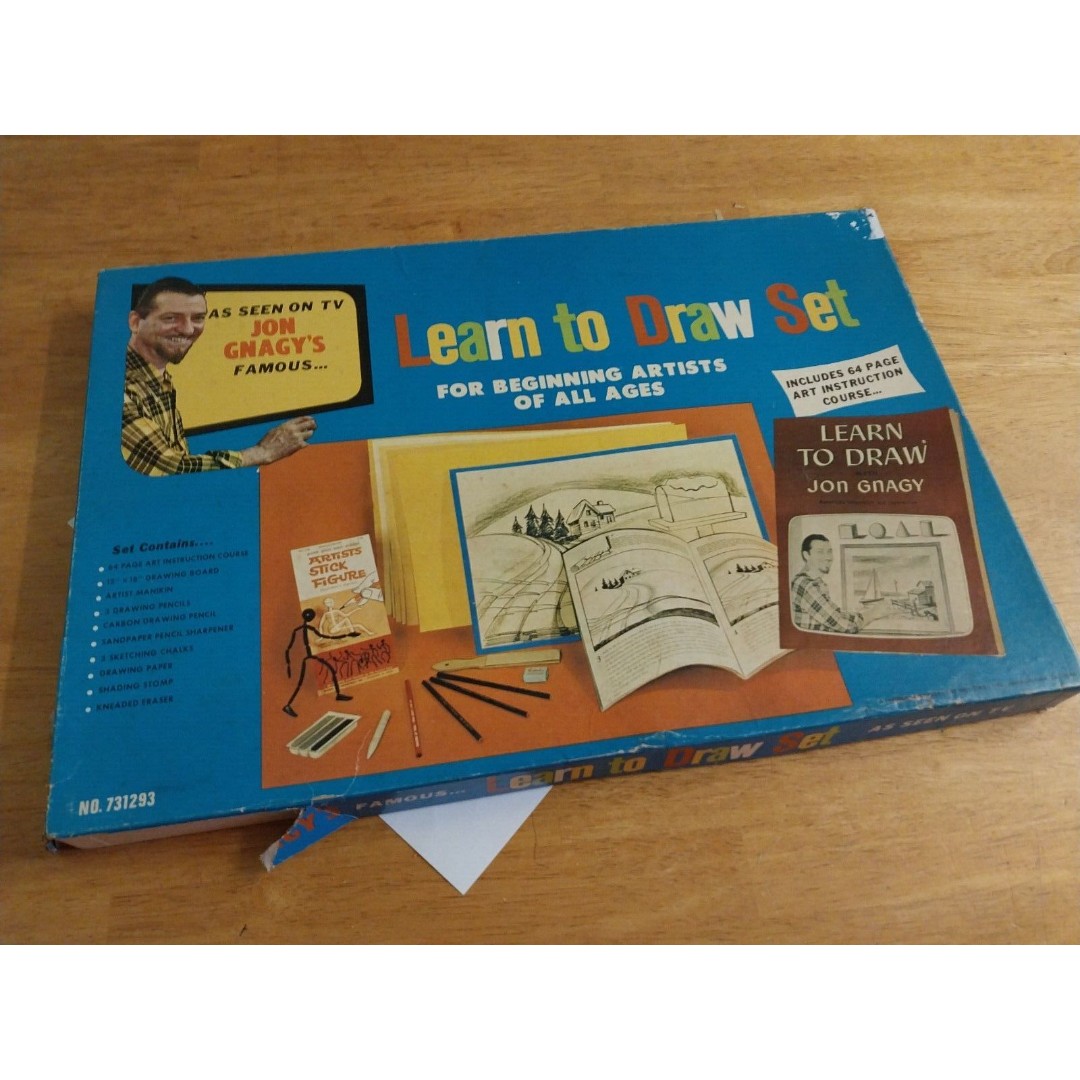 Vintage Jon Gnagy's Famous Learn to Draw Set for Beginning Artists 731293