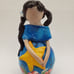 Domincan Republic Clay Pottery Faceless Doll Figurine Girl w Star Folk Art 5 .