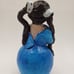 Domincan Republic Clay Pottery Faceless Doll Figurine Girl w Star Folk Art 5 .