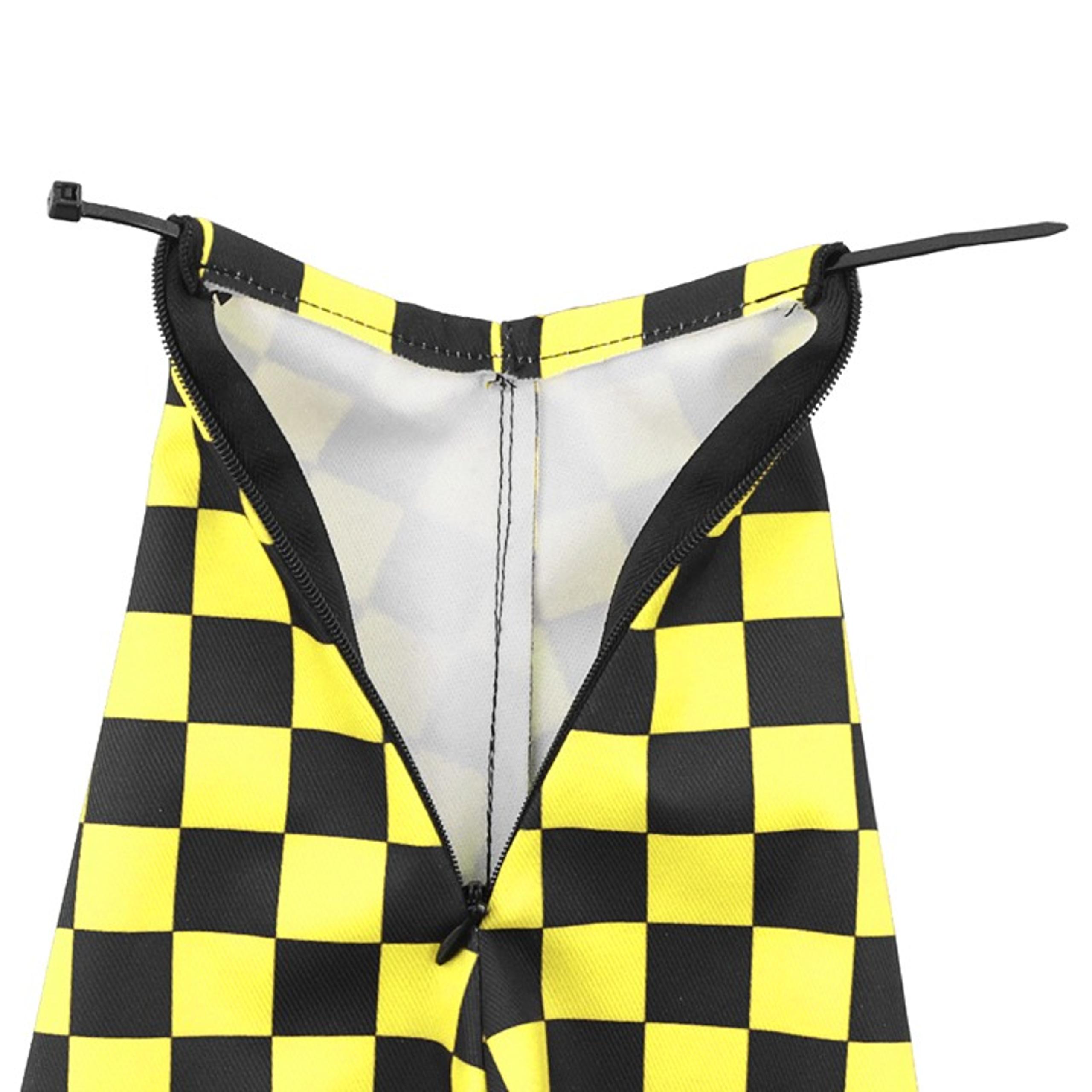 Brand New Universal Checkered Yellow Black Fabric Gear Manuel Shift Boot Cover