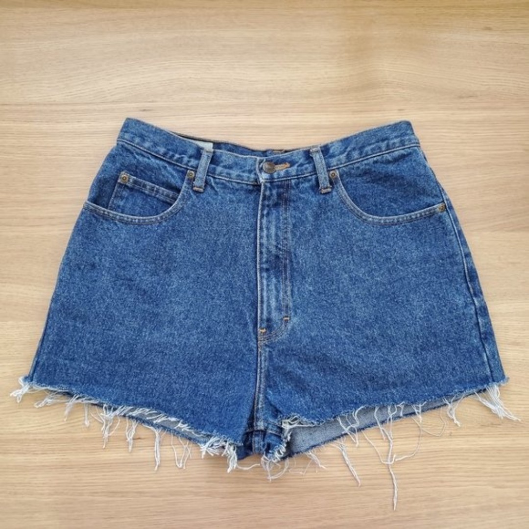 Vintage 90's Eddie Bauer Blue Cut-Off Jean Shorts