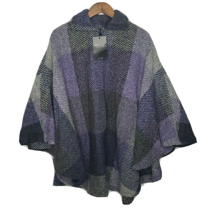 John Branigan Weavers Indigo Wool Poncho