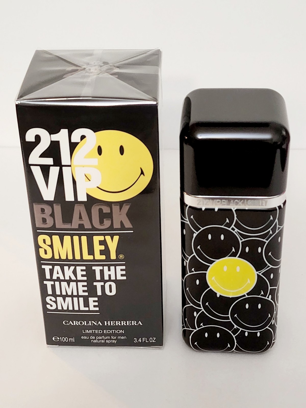 212 VIP BLACK SMILEY 3.4OZ EDP SPRAY FOR MEN