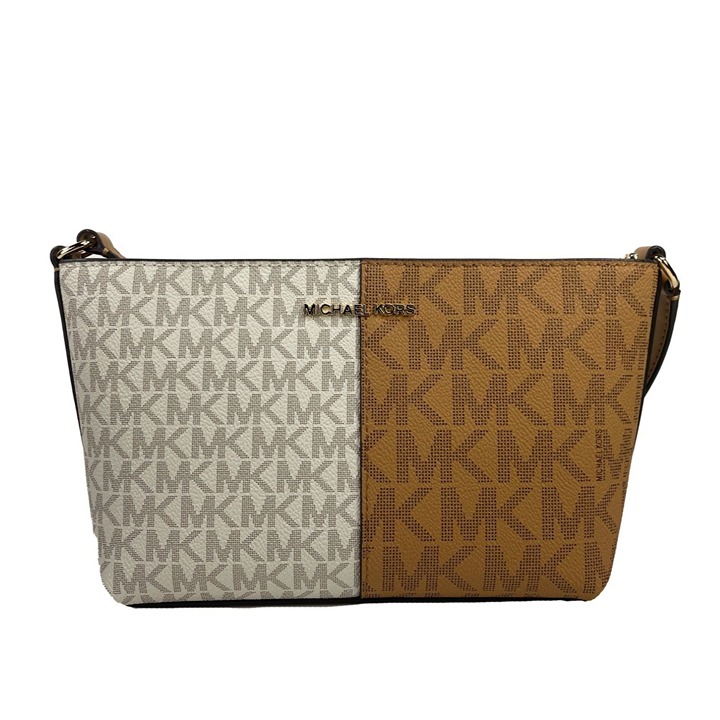 NEW Michael Kors Jet Set Travel Small TZ Crossbody Bag Deer Multi PVC & Leather