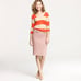 J. Crew No. 2 Pencil Skirt in Vintage Blush Tweed