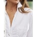 Frank & Eileen 278 Eileen Relaxed Famous Denim Shirt XS White Italian Oversized