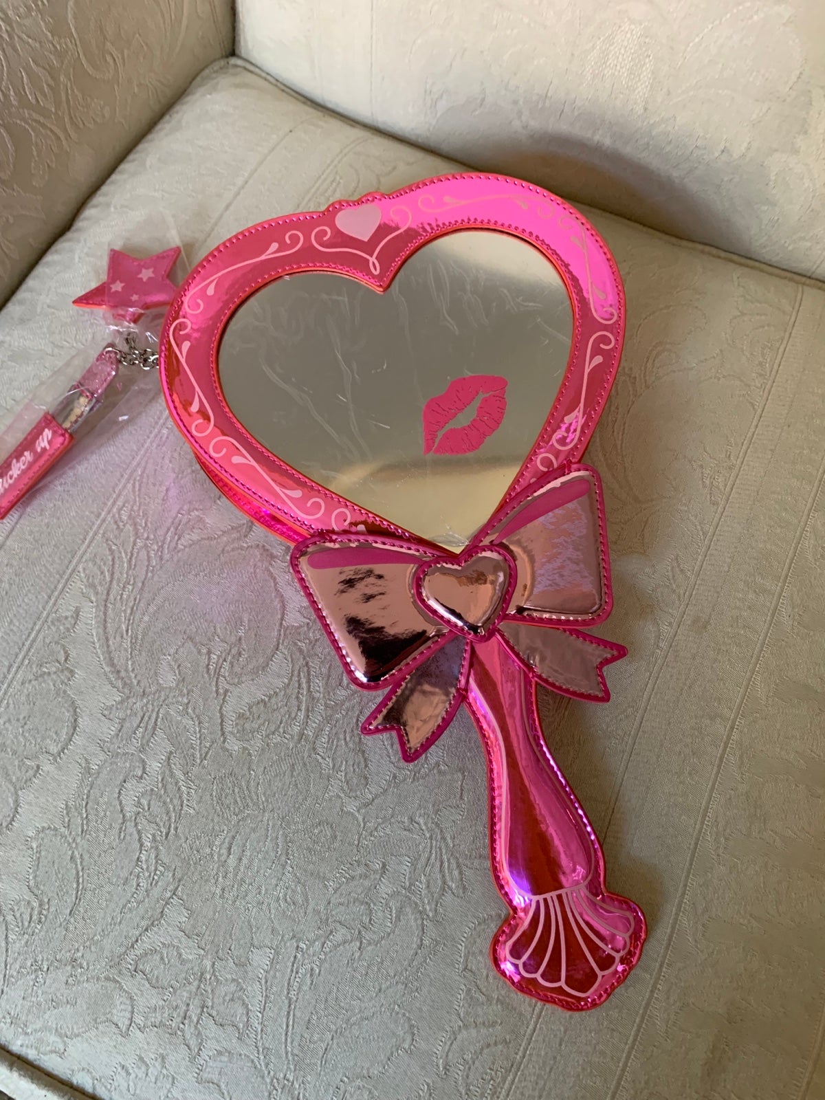 Sugar Thrillz Heart Mirror Crossbody Shoulder Bag Purse NWT